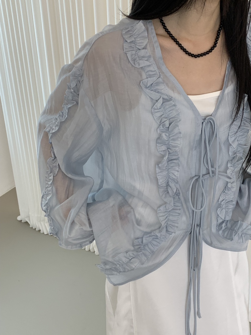 RIVER RAIN東大門實拍韓國女裝新款休閑推薦人氣襯衫蕾絲衫RIVER RAIN襯衫/蕾絲衫