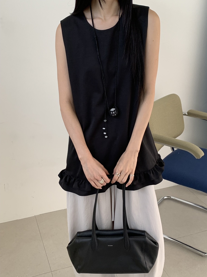 RIVER RAIN韓國代購女裝新款時尚職業吊帶背心荷葉邊雙層RIVER RAIN吊帶/背心