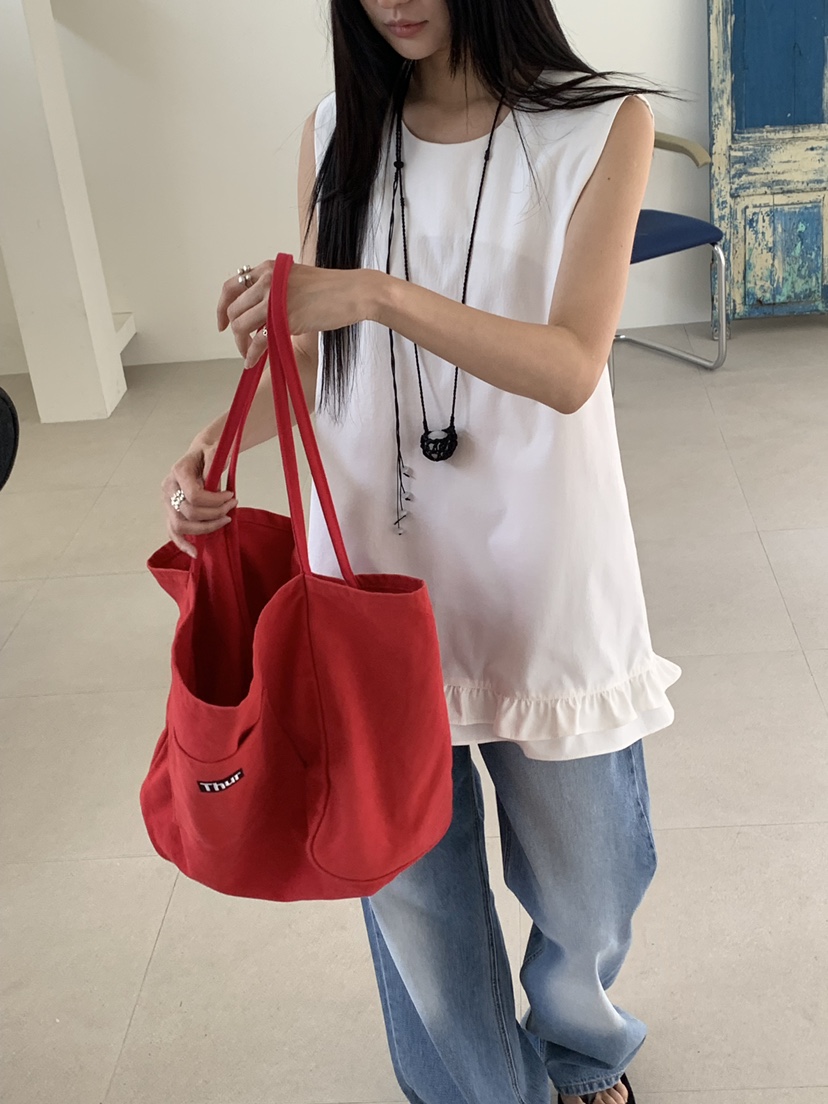 RIVER RAIN韓國代購女裝新款時尚職業吊帶背心荷葉邊雙層RIVER RAIN吊帶/背心