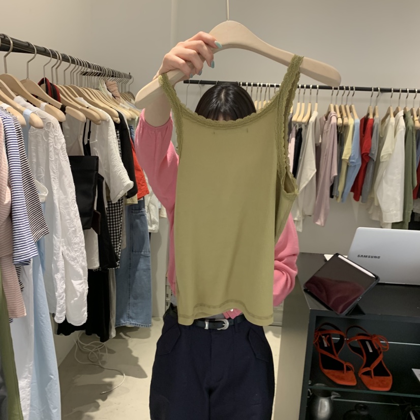 PLATE韓國直郵實拍女士新品休閑26春夏推薦熱賣時尚吊帶背心PLATE吊帶/背心