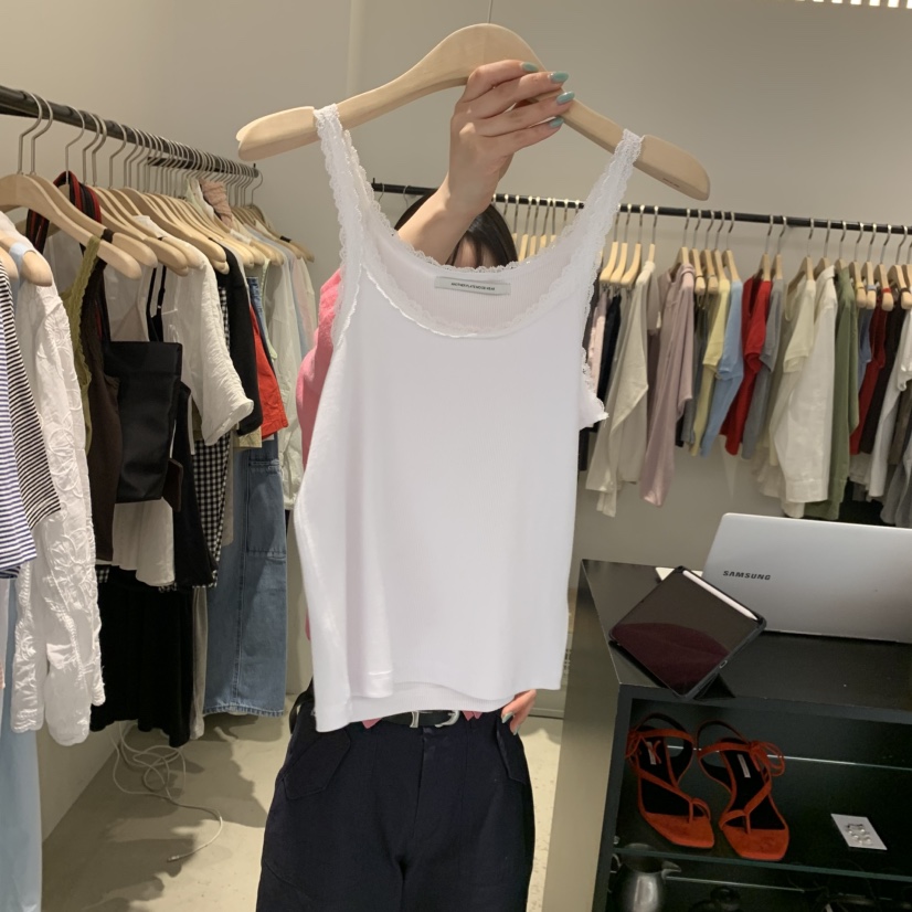 PLATE韓國直郵實拍女士新品休閑26春夏推薦熱賣時尚吊帶背心PLATE吊帶/背心圖色1