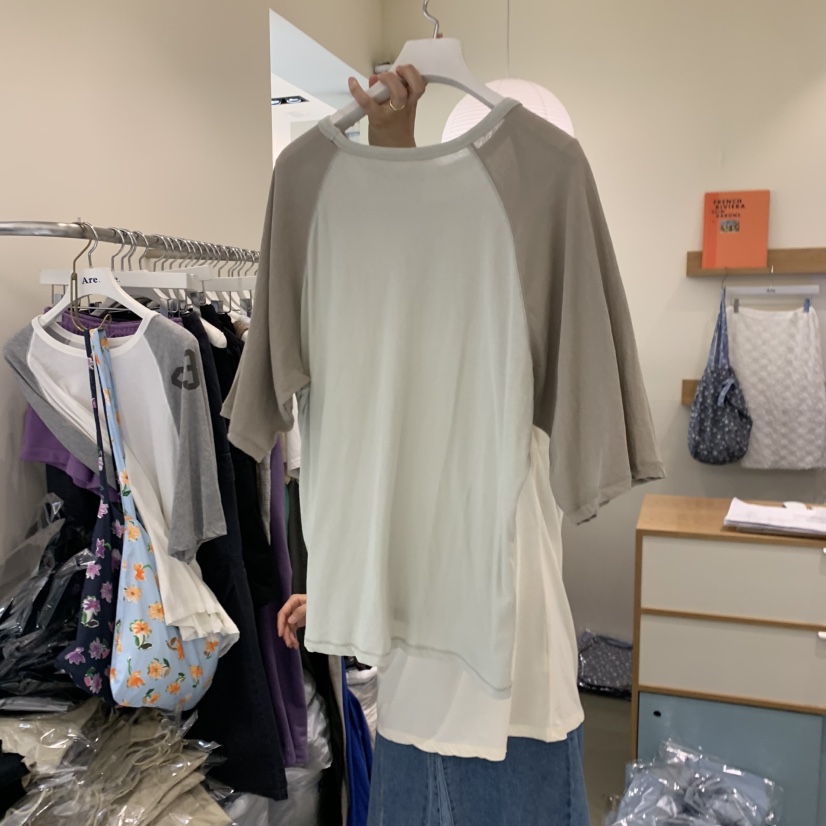 ARE韓國東大門代購女裝新品人氣休閑職業時尚長袖T恤插肩袖ARE YOU/ARE長袖T恤