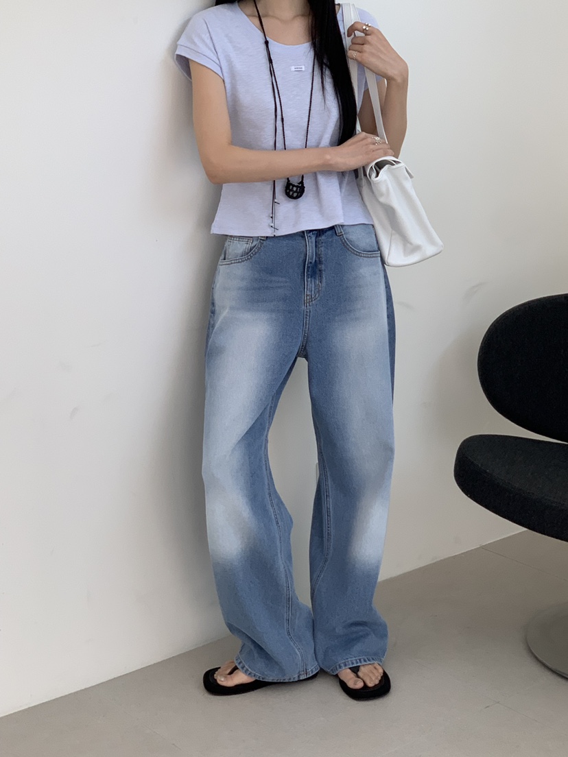 RIVER RAIN韓國直郵實拍女士新品熱賣推薦休閑人氣牛仔褲RIVER RAIN牛仔褲
