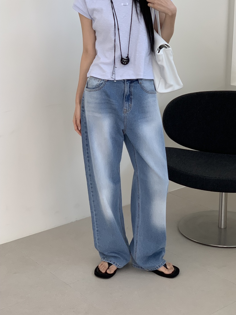 RIVER RAIN韓國直郵實拍女士新品熱賣推薦休閑人氣牛仔褲RIVER RAIN牛仔褲