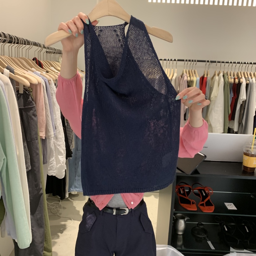 PLATE韓國東大門直郵女士新品26夏季休閑推薦人氣吊帶背心PLATE吊帶/背心圖色1