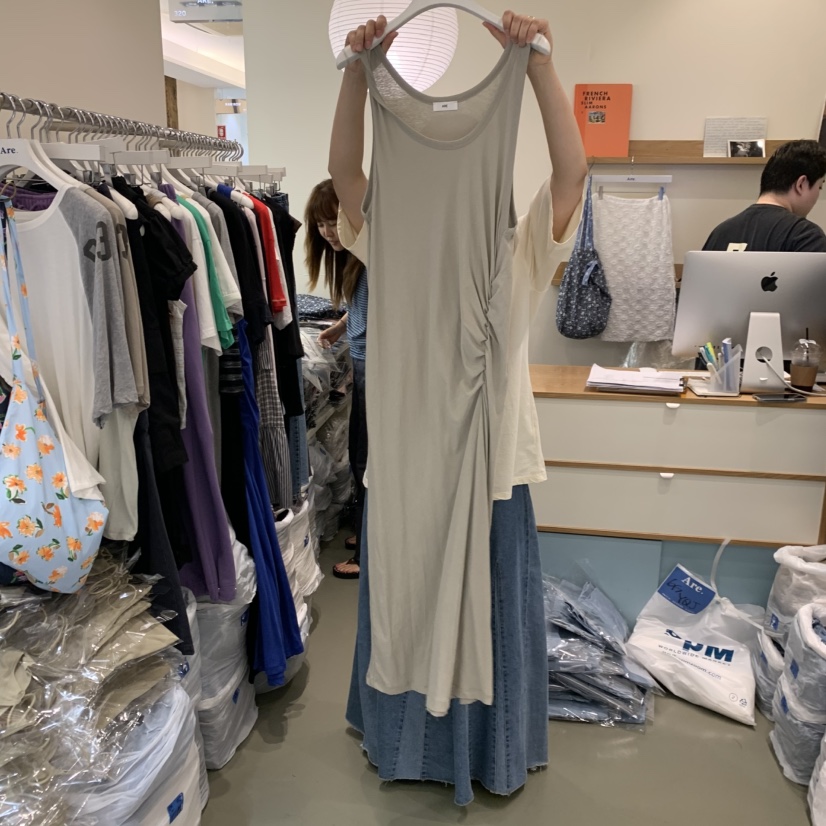 ARE韓國東大門代購女裝新款熱賣職業連衣裙不含內搭多層褶皺ARE YOU/ARE連衣裙圖色2