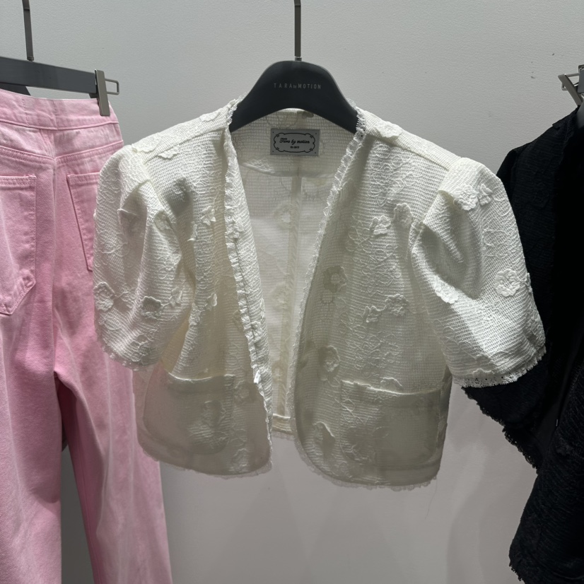 TARABY MOTION韓國代購女裝新品26夏季熱賣推薦夾克粗花呢TARABY MOTION夾克圖色1