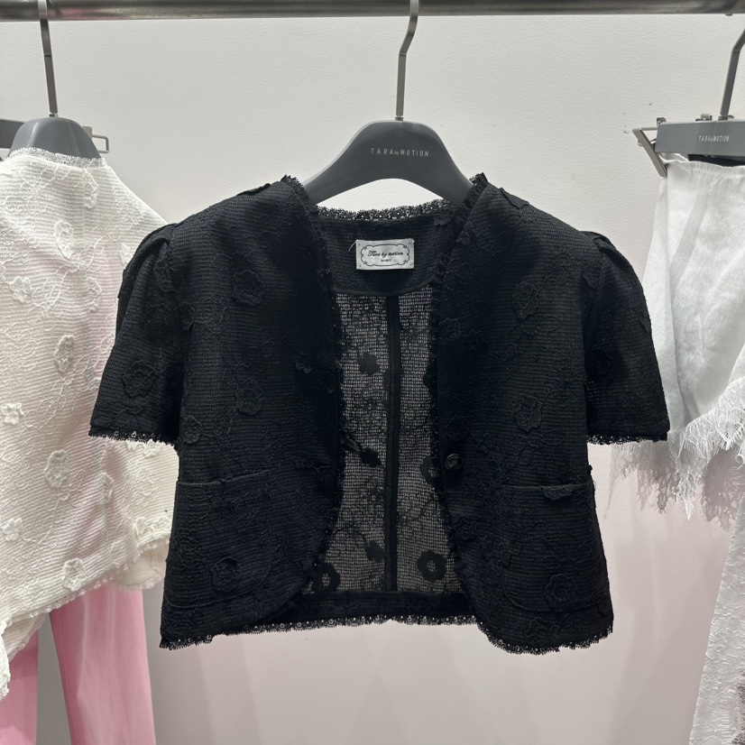 TARABY MOTION韓國代購女裝新品26夏季熱賣推薦夾克粗花呢TARABY MOTION夾克圖色2