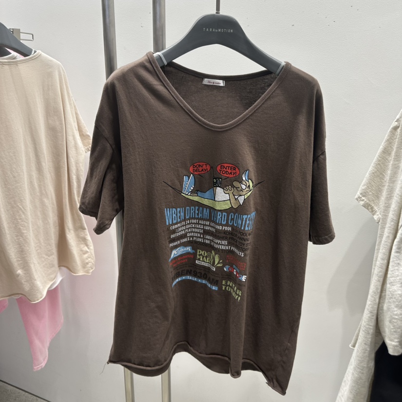 TARABY MOTION韓國直郵實拍女裝新品休閑人氣職業26夏季T恤TARABY MOTIONT恤圖色3