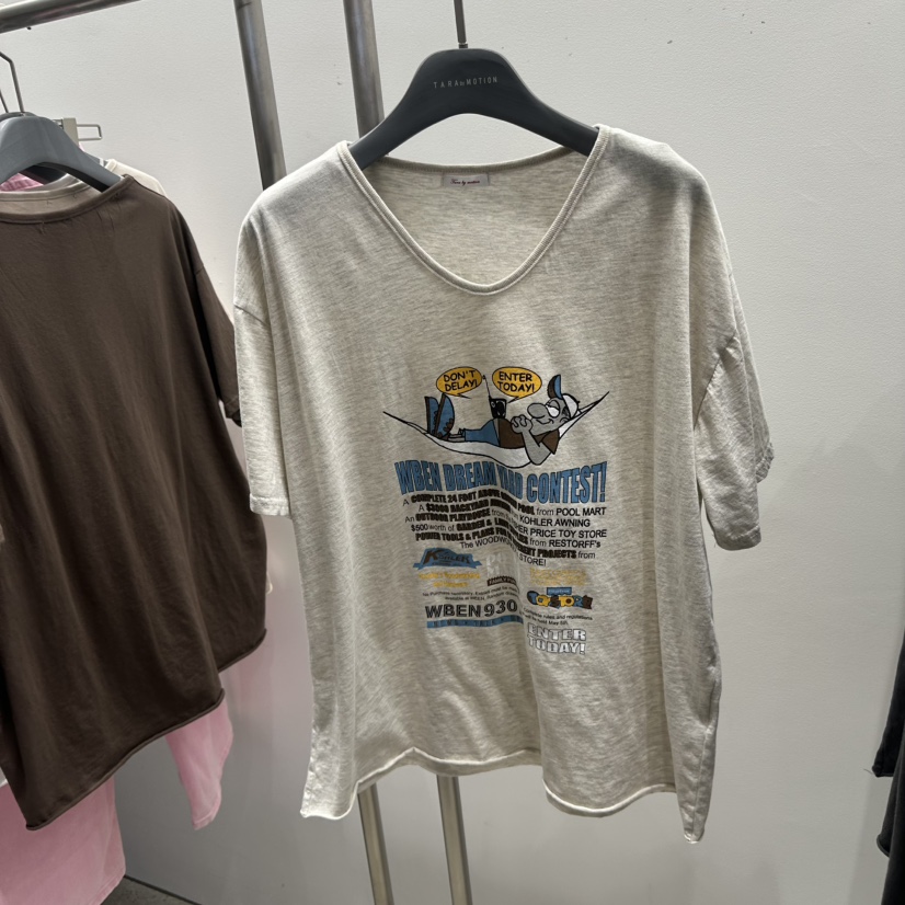 TARABY MOTION韓國直郵實拍女裝新品休閑人氣職業26夏季T恤TARABY MOTIONT恤圖色4