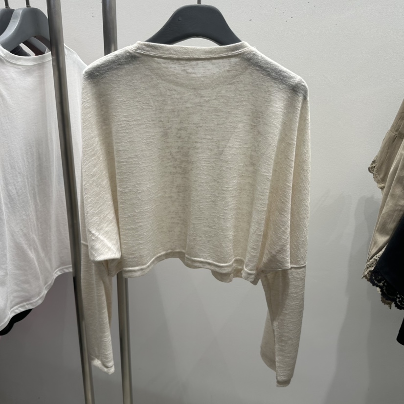 TARABY MOTION韓國代購女裝新品26春夏時尚長袖T恤亞麻布TARABY MOTION長袖T恤