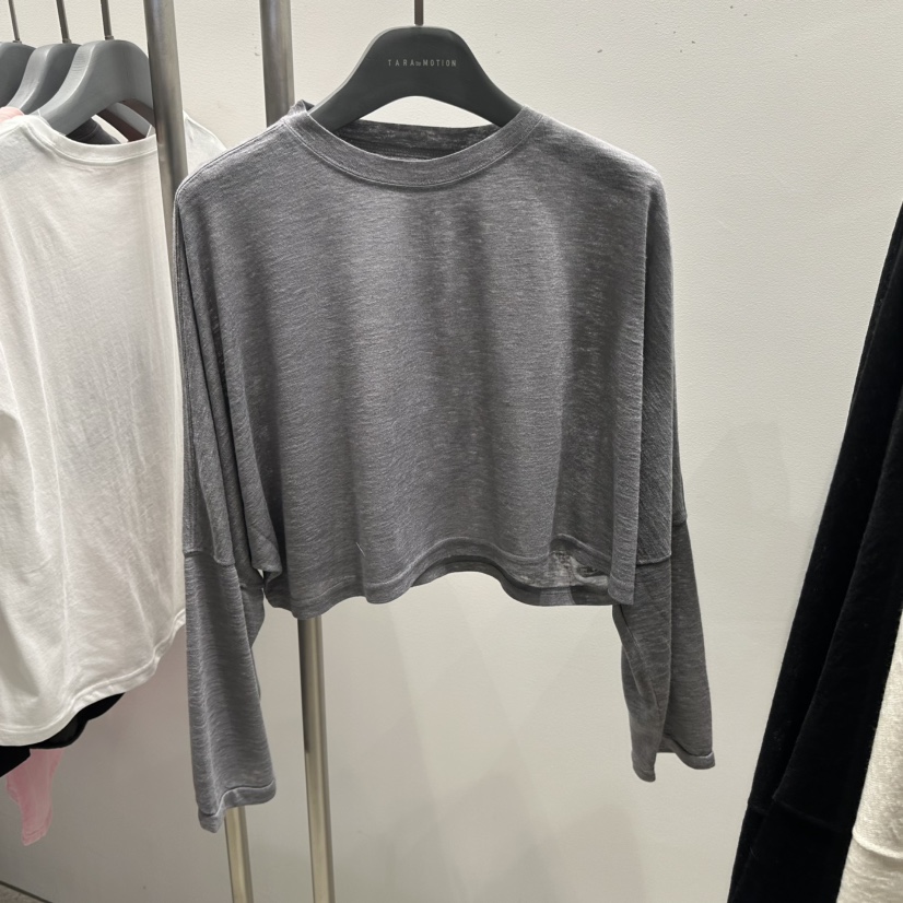 TARABY MOTION韓國代購女裝新品26春夏時尚長袖T恤亞麻布TARABY MOTION長袖T恤圖色4