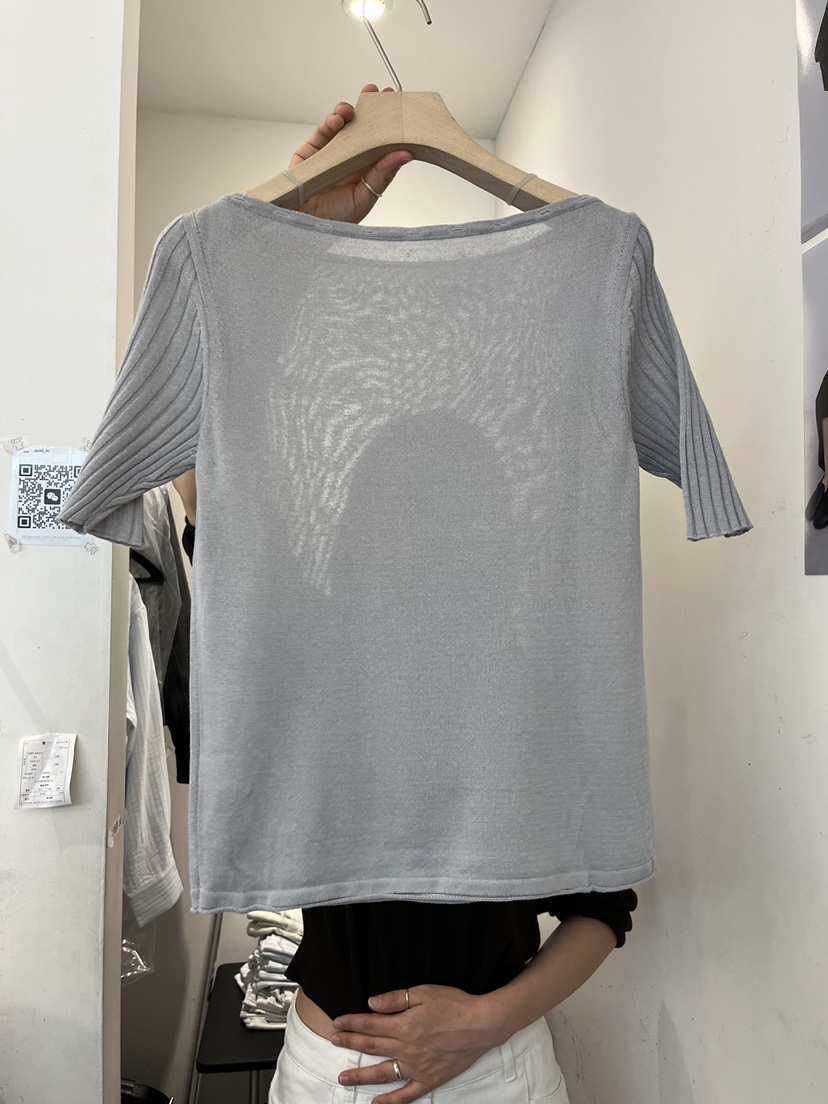 OUVIR東大門實拍韓國女裝新品人氣熱賣推薦時尚休閑T恤船領O.V.R/OUVIRT恤