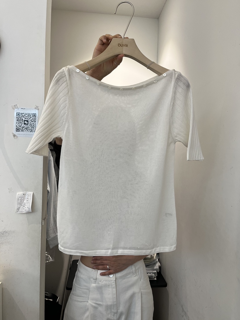 OUVIR東大門實拍韓國女裝新品人氣熱賣推薦時尚休閑T恤船領O.V.R/OUVIRT恤圖色1