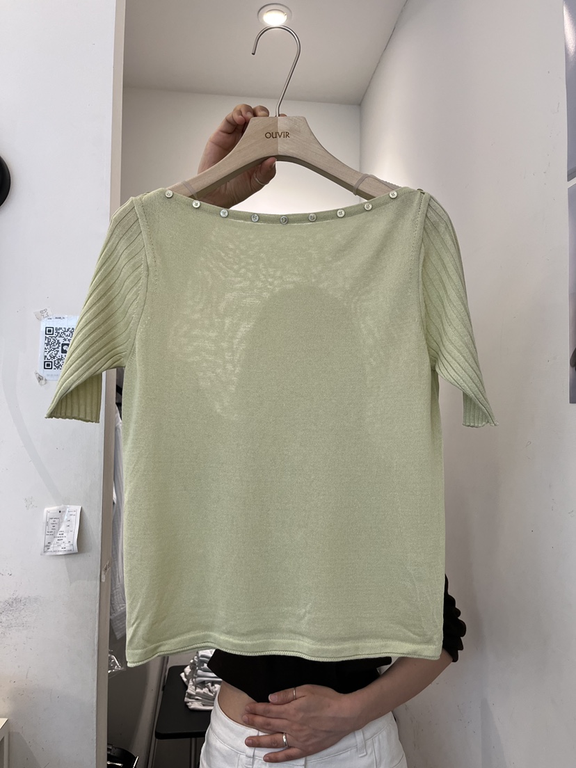 OUVIR東大門實拍韓國女裝新品人氣熱賣推薦時尚休閑T恤船領O.V.R/OUVIRT恤圖色4