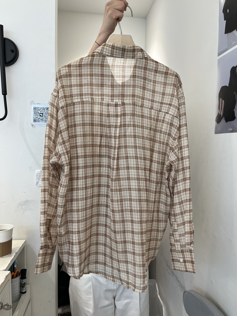 OUVIR韓國代購女裝新品人氣26春夏推薦襯衫蕾絲衫格子透明O.V.R/OUVIR襯衫/蕾絲衫