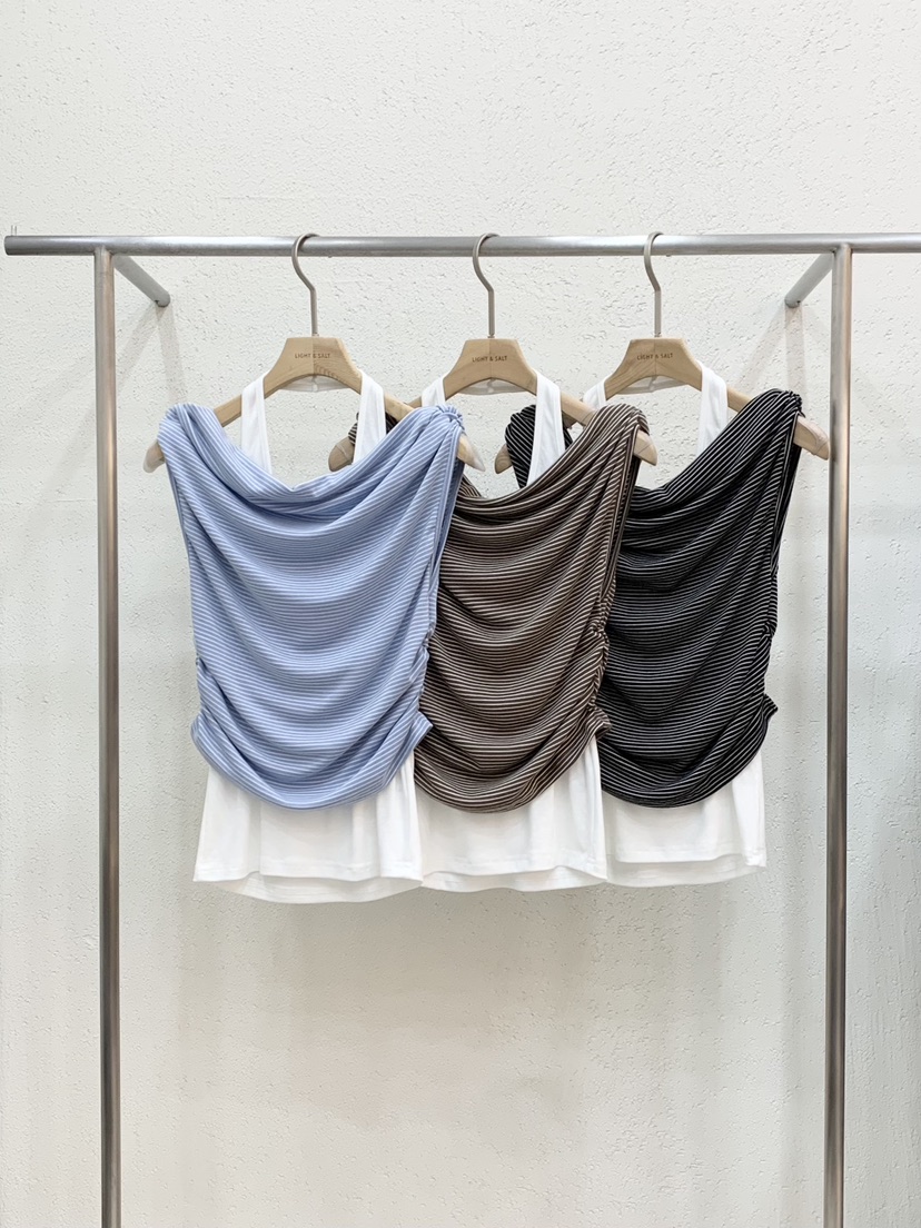 LIGHT AND SALT東大門實拍韓國女士新品26春夏吊帶背心假兩件LIGHT AND SALT吊帶/背心