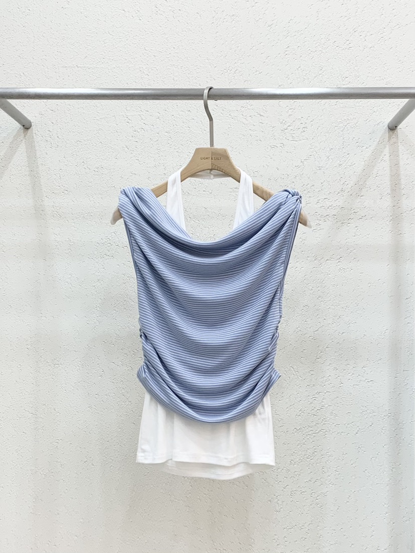 LIGHT AND SALT東大門實拍韓國女士新品26春夏吊帶背心假兩件LIGHT AND SALT吊帶/背心圖色1