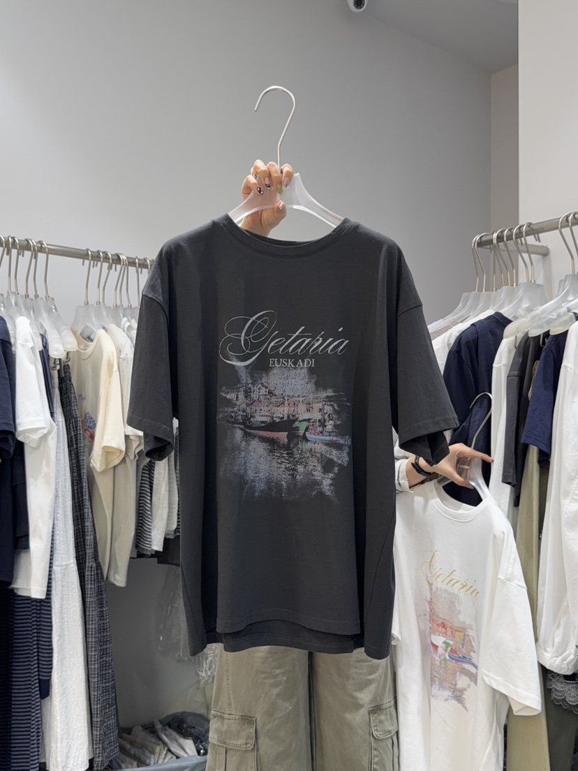 LOOKK/MIMME韓國東大門代購女裝新品26春夏26夏季職業T恤LOOKK/MIMMET恤圖色2