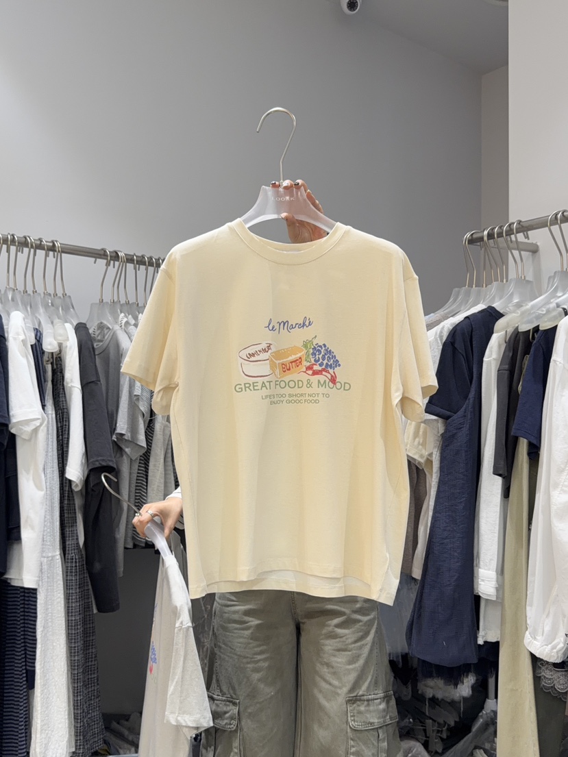 LOOKK/MIMME韓國直郵女裝新品熱賣職業26春夏人氣26夏季T恤LOOKK/MIMMET恤圖色1