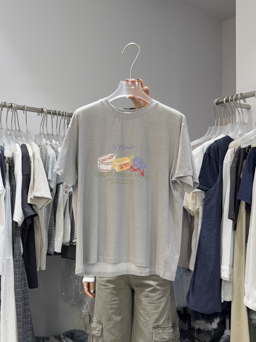 LOOKK/MIMME韓國直郵女裝新品熱賣職業26春夏人氣26夏季T恤LOOKK/MIMMET恤圖色3