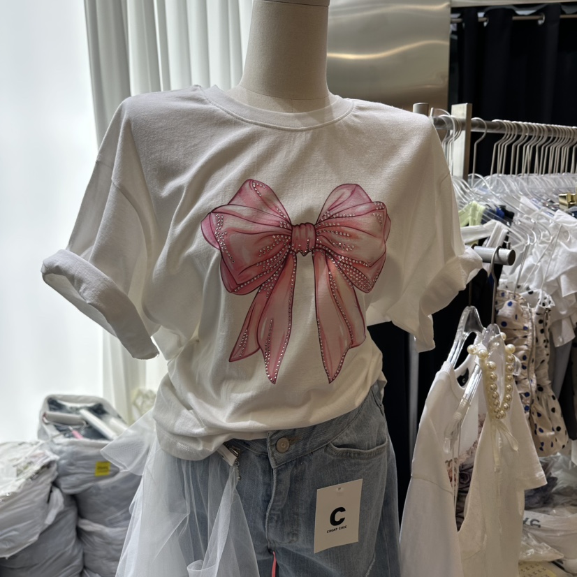 CHEAP-CHIC東大門實拍韓國女裝新品人氣26春夏推薦T恤絲帶CHEAP-CHIC/CHARLES THE SECONDT恤圖色1