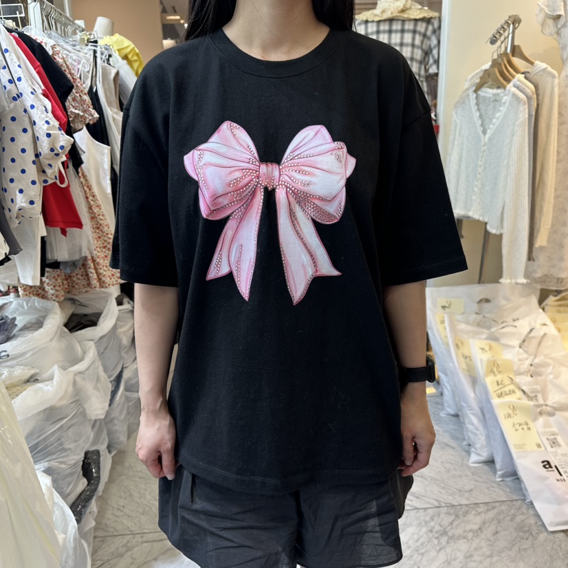 CHEAP-CHIC東大門實拍韓國女裝新品人氣26春夏推薦T恤絲帶CHEAP-CHIC/CHARLES THE SECONDT恤圖色2
