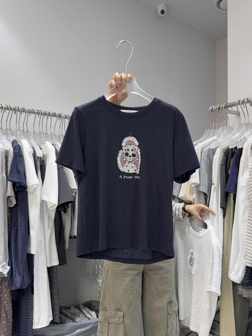 LOOKK/MIMME韓國直郵實拍女士新款人氣26夏季休閑職業T恤LOOKK/MIMMET恤圖色2
