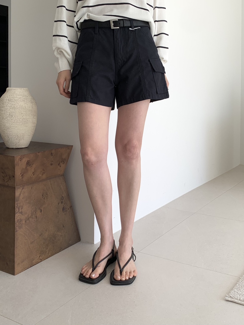 LONG PEAK韓國直郵女士新款人氣時尚短褲不含腰帶工裝天絲LONG PEAK短褲