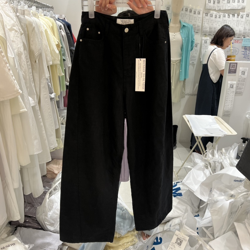 MONDAY TO SUNDAY韓國直郵女士新品26夏季推薦牛仔褲亞麻MONDAY TO SUNDAY牛仔褲圖色2