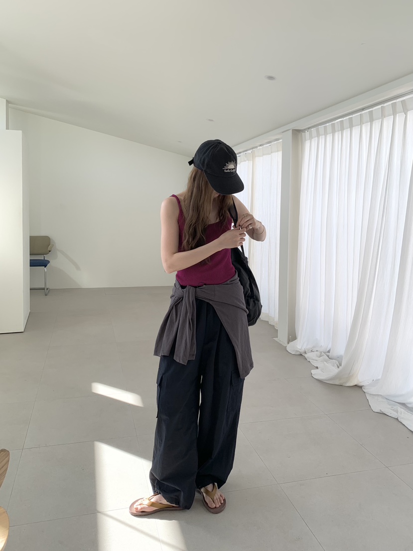 LONG PEAK韓國東大門代購女士新品休閑吊帶背心亞麻針織LONG PEAK吊帶/背心