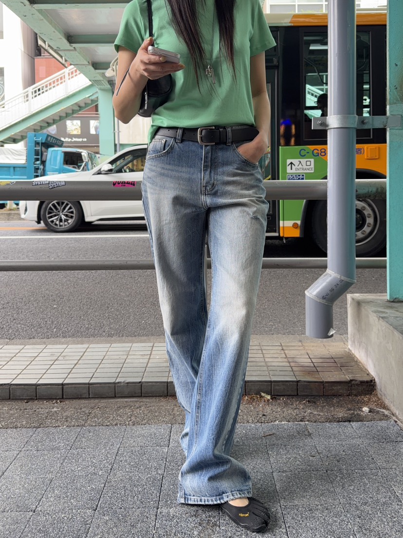 ACME韓國代購女士新款時尚熱賣職業推薦26春夏牛仔褲復古ACME牛仔褲