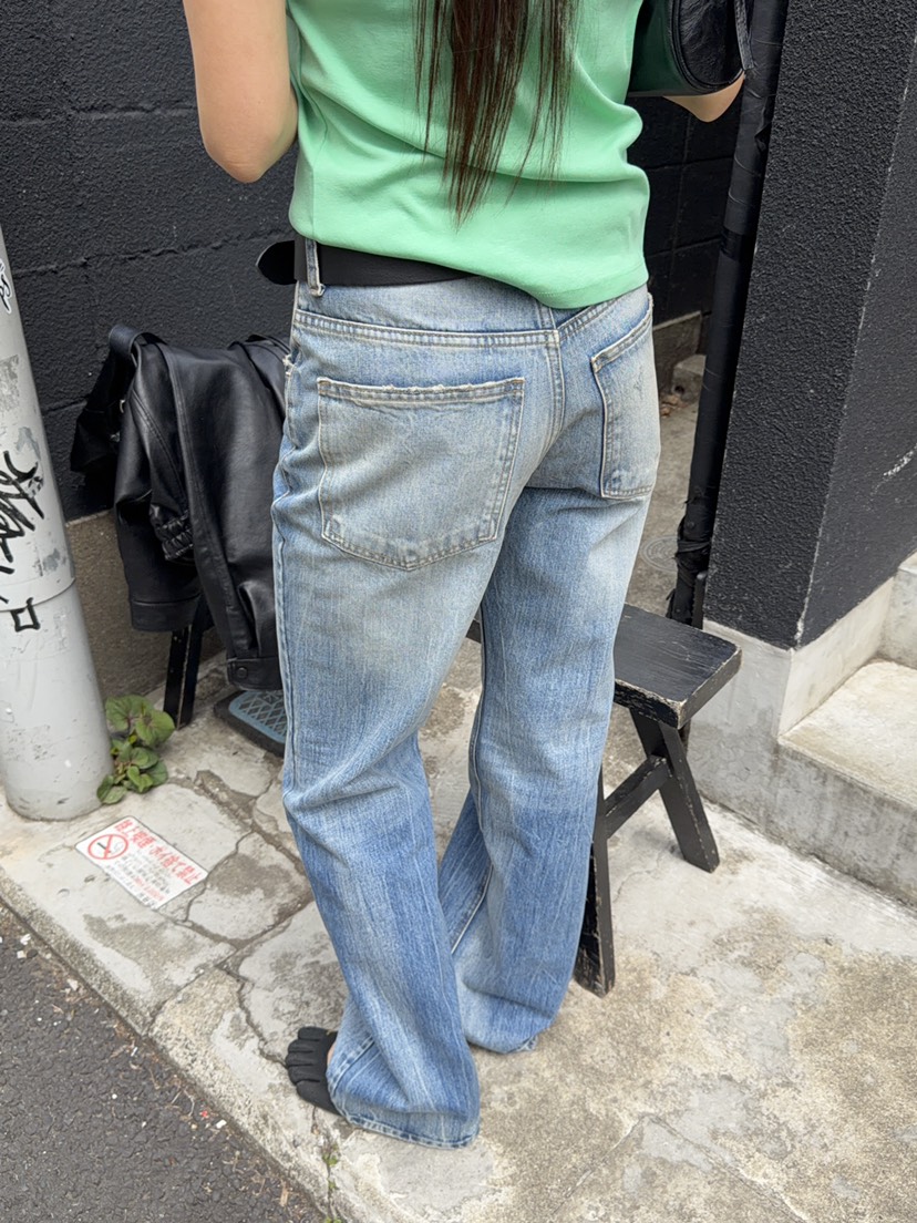 ACME韓國代購女士新款時尚熱賣職業推薦26春夏牛仔褲復古ACME牛仔褲