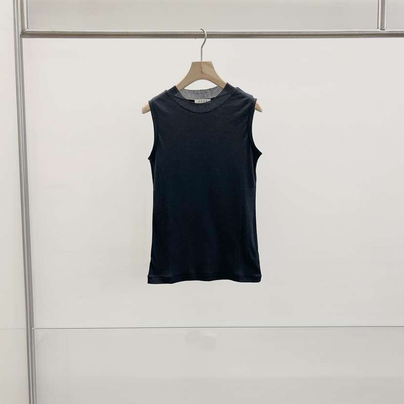 HEHR韓國直郵女裝新品休閑26夏季26春夏時尚吊帶背心修身hehr-AUTOMNE吊帶/背心圖色6深藍色