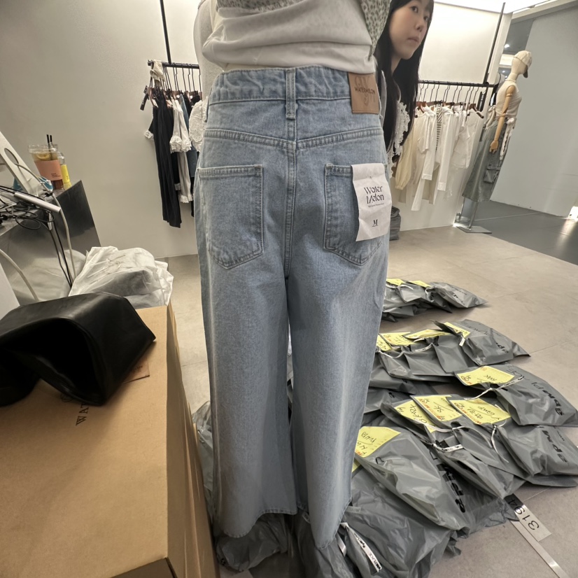 WATERMELON韓國直郵女士新品人氣熱賣26春夏推薦休閑牛仔褲WATER MELON牛仔褲