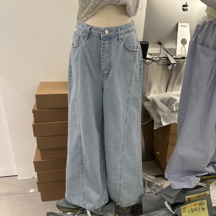 WATERMELON韓國直郵女士新品人氣熱賣26春夏推薦休閑牛仔褲WATER MELON牛仔褲圖色1