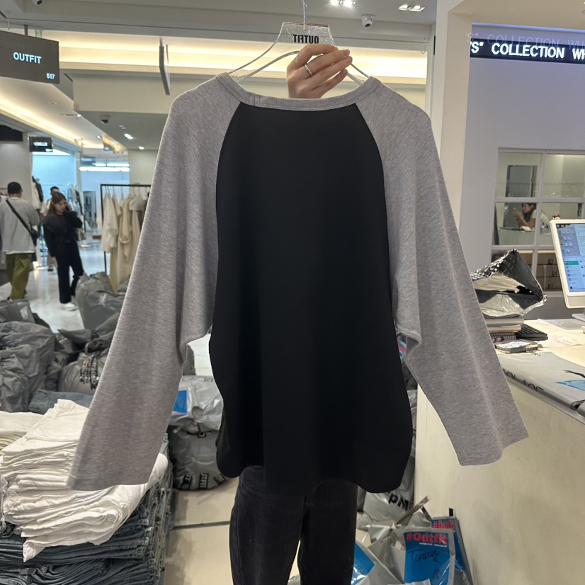 OUTFIT東大門實拍韓國女士新款推薦職業人氣熱賣26夏季長袖T恤OUTFIT長袖T恤