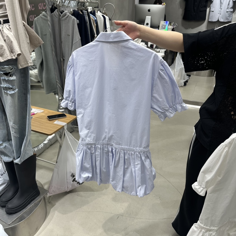 JUDYQUE韓國直郵女裝新款休閑人氣時尚26春夏26夏季襯衫蕾絲衫JUDYQUE襯衫/蕾絲衫