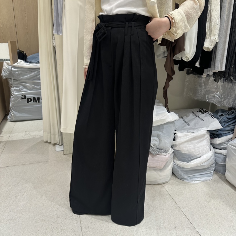 VINTAGE VIBE韓國代購女裝新品熱賣休閑職業休閑褲含腰帶VINTAGE VIBE休閑褲圖色2