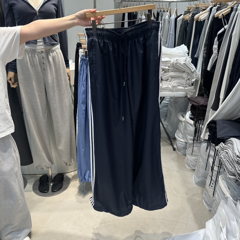 W.FATAL韓國東大門代購女裝新品休閑26夏季26春夏休閑褲尼龍W.FATAL休閑褲圖色1藏青色