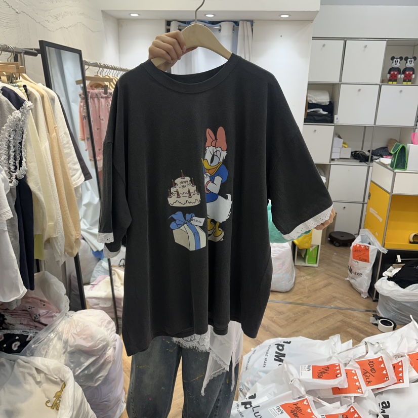 DE LINE韓國東大門代購女士新品職業人氣休閑熱賣推薦T恤DE LINET恤圖色2