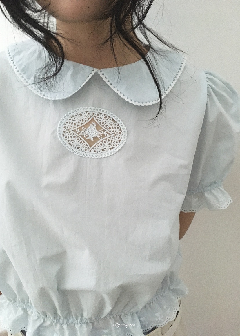 BY CHAPTER韓國代購女裝新款26夏季推薦人氣襯衫蕾絲衫蕾絲BY Chapter襯衫/蕾絲衫