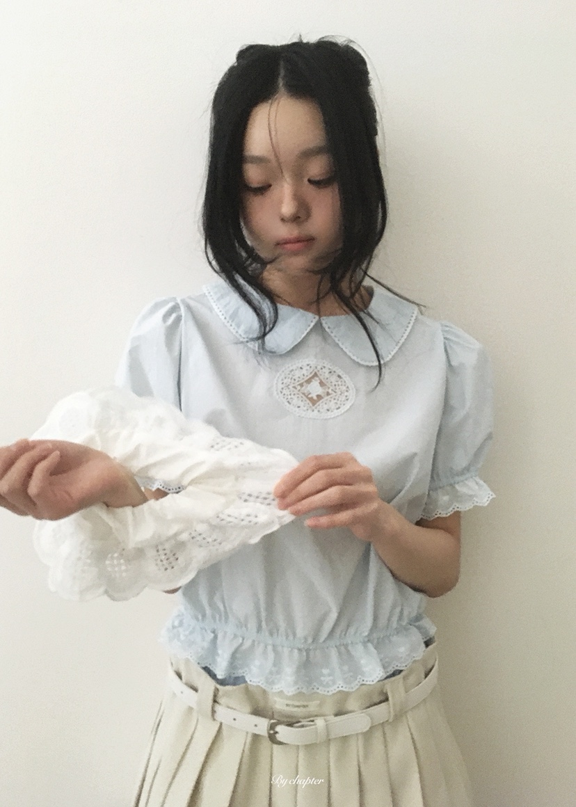 BY CHAPTER韓國代購女裝新款26夏季推薦人氣襯衫蕾絲衫蕾絲BY Chapter襯衫/蕾絲衫