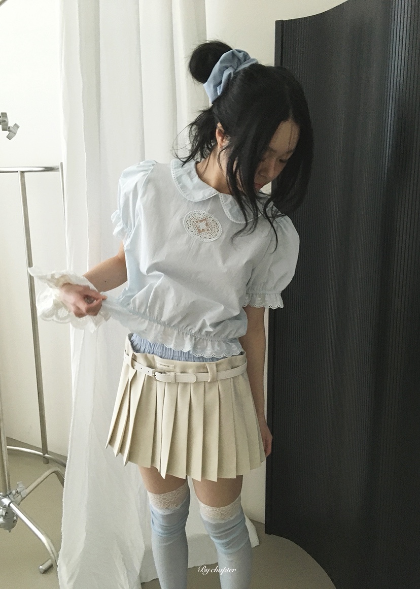 BY CHAPTER韓國代購女裝新款26夏季推薦人氣襯衫蕾絲衫蕾絲BY Chapter襯衫/蕾絲衫