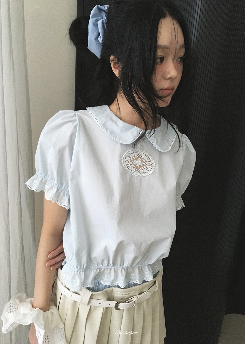 BY CHAPTER韓國代購女裝新款26夏季推薦人氣襯衫蕾絲衫蕾絲BY Chapter襯衫/蕾絲衫