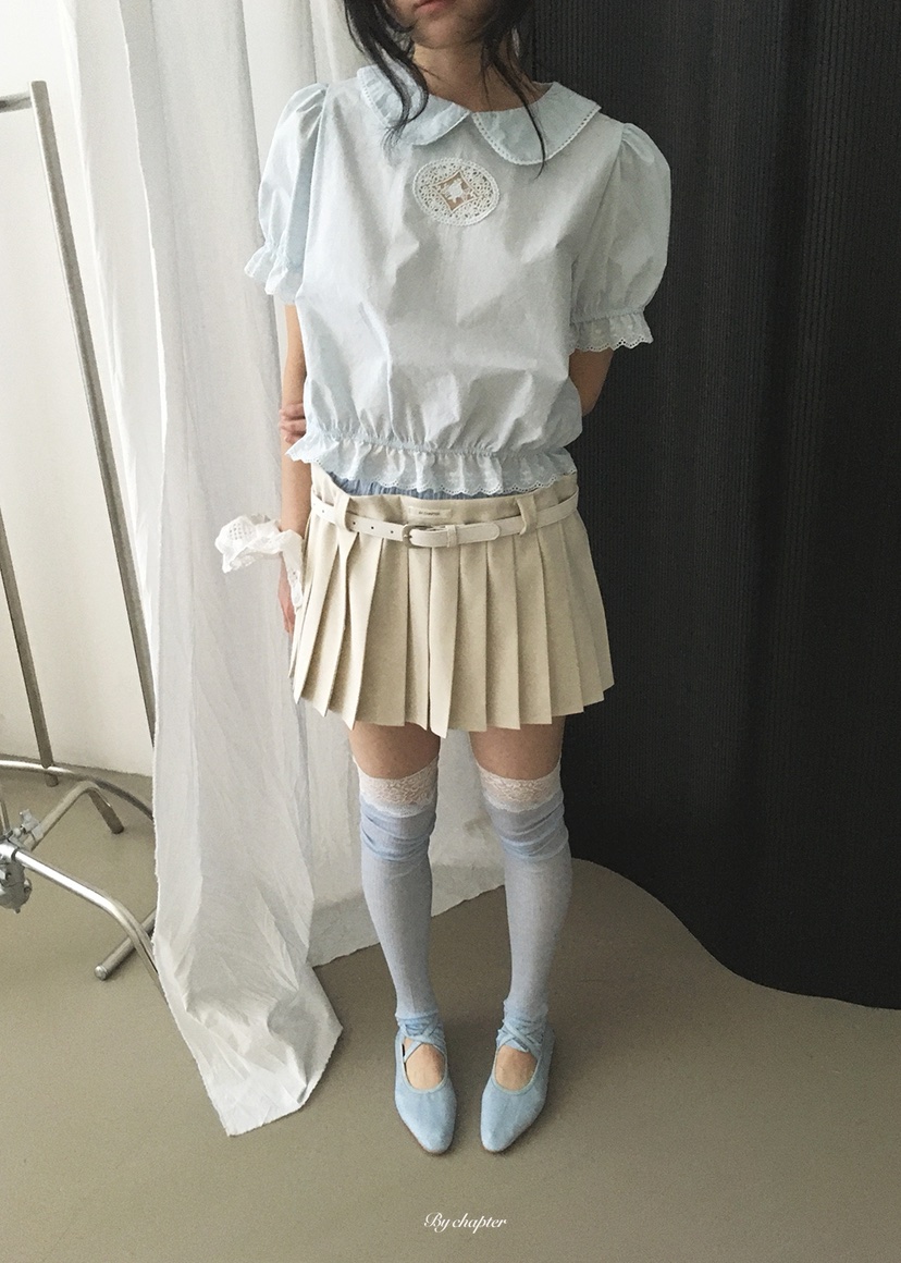 BY CHAPTER韓國代購女裝新款26夏季推薦人氣襯衫蕾絲衫蕾絲BY Chapter襯衫/蕾絲衫