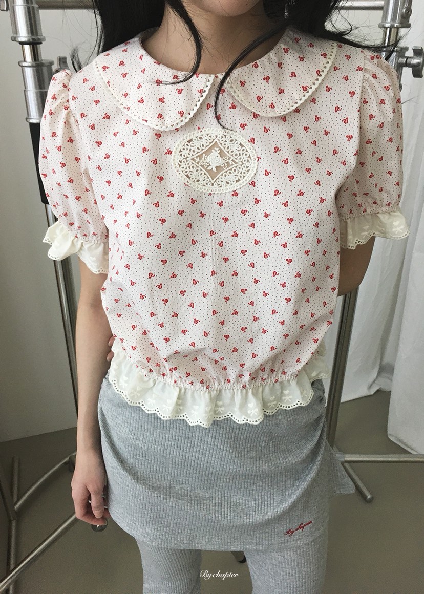 BY CHAPTER韓國代購女裝新款26夏季推薦人氣襯衫蕾絲衫蕾絲BY Chapter襯衫/蕾絲衫