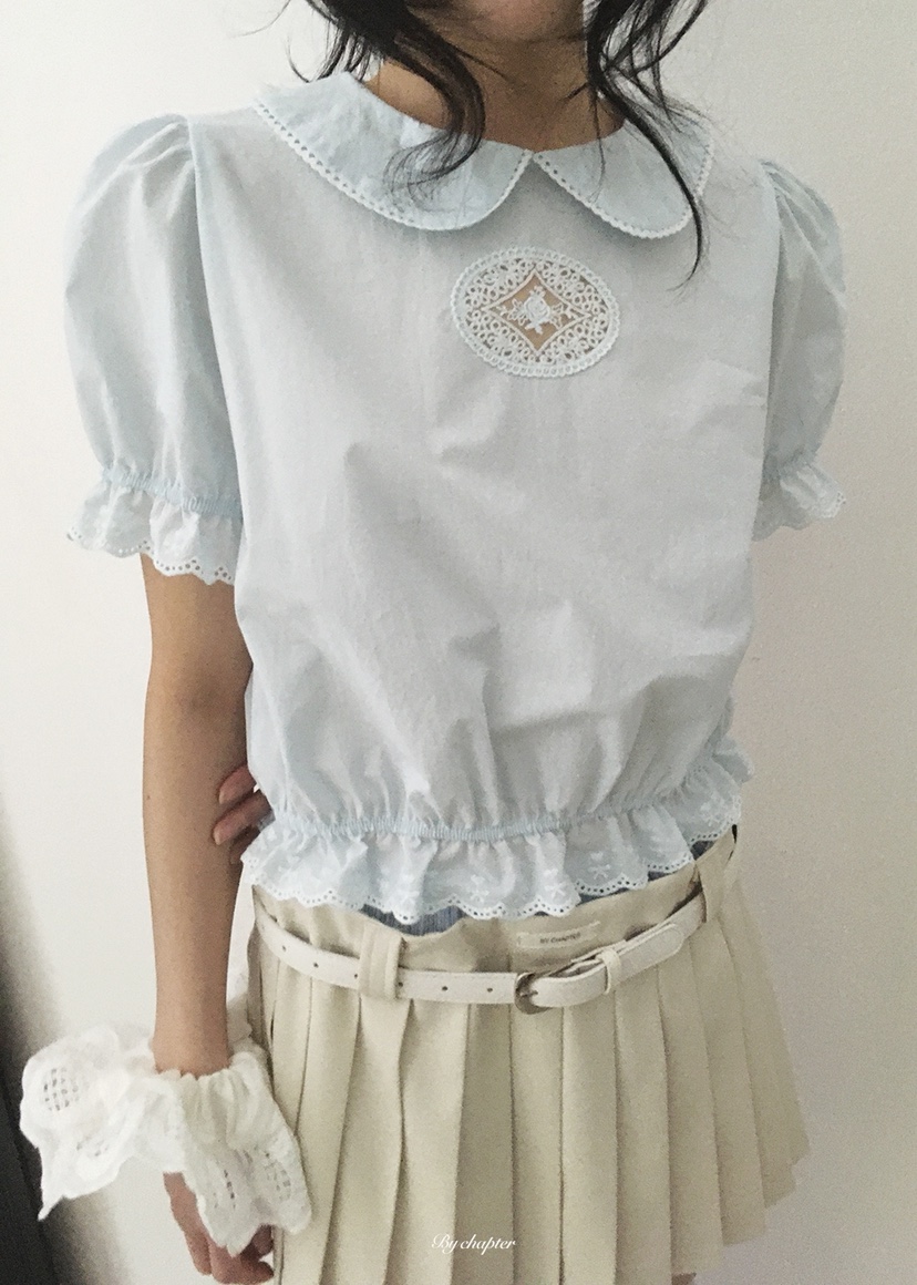 BY CHAPTER韓國代購女裝新款26夏季推薦人氣襯衫蕾絲衫蕾絲BY Chapter襯衫/蕾絲衫圖色2