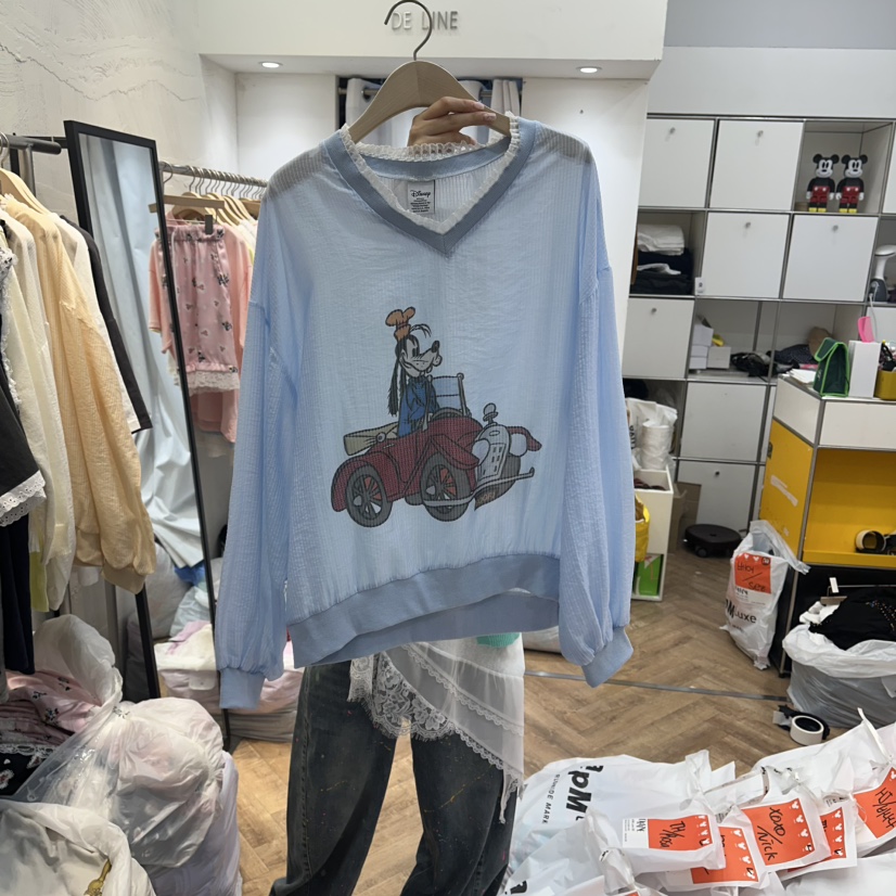 DE LINE韓國直郵女士新品26夏季人氣職業熱賣時尚休閑衛衣DE LINE衛衣圖色3