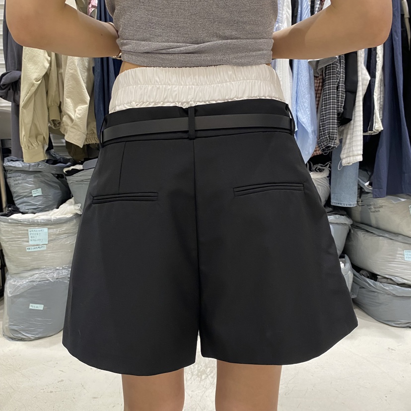 BRICKLANE韓國東大門直郵女士新品時尚推薦短褲不含腰帶撞色BRICKLANE短褲
